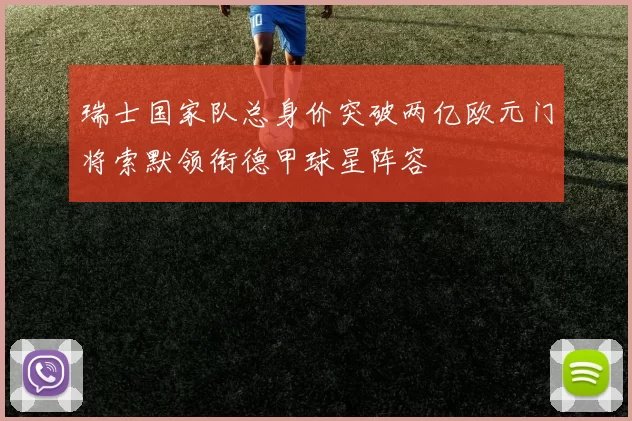 瑞士国家队总身价突破两亿欧元门将索默领衔德甲球星阵容